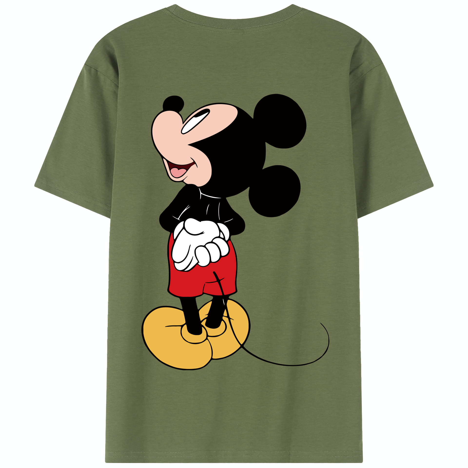 （画像用） ミッキーマウス Mickey Mouse 綿100％半袖Tシャツ（背面プリント）